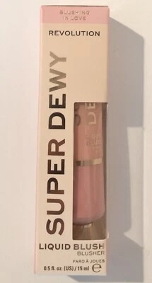 Revolution Super Dewy Liquid Blush Blusher In Blushing In Love Pink 15ml BNIB - Image 1 of 2