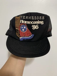 Vintage Rebel 80s Flag Snapback Mesh Trucker Hat Cap USA Tennessee HC Veranda Rare - Bild 1 von 7