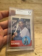 Ernie Banks BVG 1.5 Topps Collector Card Chicago Cubs Antique Vintage 1963 MLB