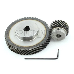 Módulo 1M50T-20T rueda espiral de metal 90° emparejamiento biselado conjunto de engranajes relación 5:2 - Imagen 1 de 4