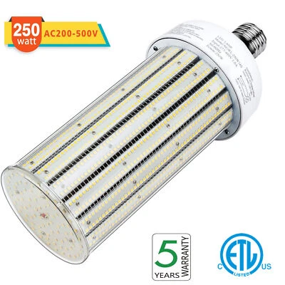 480V LED Corn Light 250W E39 Mogul Base 5000k Industrial Grade Cob Bulb 37,500Lm - Image 1 of 4