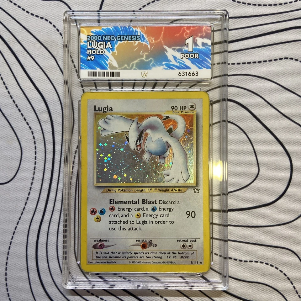 Pokemon TCG Lugia 9/111 2000 Neo Genesis Holo Ace Grade 1 - Image 1 of 4