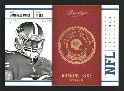LaMichael James 2012 Panini Prestige #23 NFL Passport San Francisco 49ers - Image 1 of 2