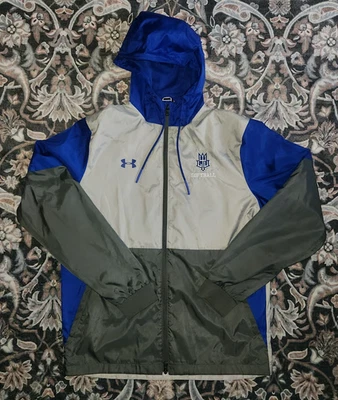 Under Armour Team Legacy blue & gray softball color block winder breaker jacket - Image 1 of 4