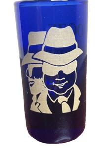 Booze Brothers Liquor Eureka Springs Arkansas Cobalt Blue Shot Glass 3" - Picture 1 of 5