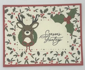 Stampin’ Up!  Rentier Weihnachtskarten Set 5er Set, Stanzformen, Glitzer, Stechpalme - Bild 1 von 10