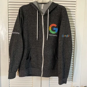 Google Tech Staffing Large Hoodie Full Zip Sweatshirt By Canvas New - Picture 1 of 5
