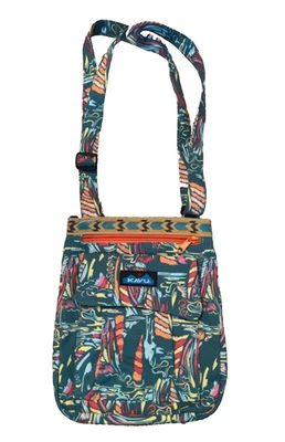 KAVU Keeper Fun Multi Colored Print Cross Body Purse Bag - Image 1 of 4