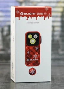 Olight Oclip Pro Snowflake Red Clipon Flashlight, Floodlight Spotlight/Red Light - Picture 1 of 5