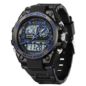 KXAITO by Samor Men's Watch Japanese Quartz Alarm Stopwatch, 6024_Blue, Superb - Picture 1 of 5