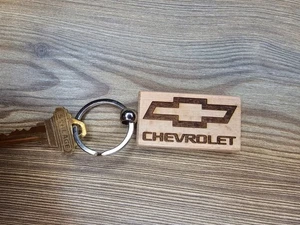 Llavero "Chevrolet" grabado con láser **Ambos lados grabados** - Imagen 1 de 5