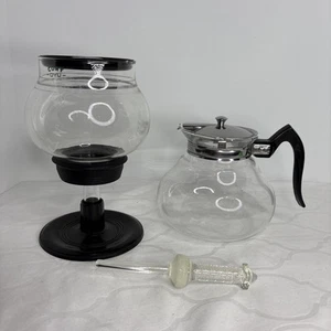 Vintage Cory DYU Kaffeemaschine Herdplatte Vakuum Blase MCM 4-8 Tassen Glasfilter - Bild 1 von 20