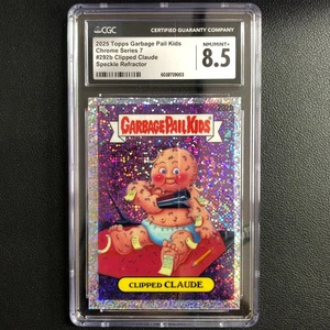 2025 Topps Chrome Garbage Pail Kids GPK Clipped Claude Speckle /299 CGC 8.5 - Bild 1 von 2
