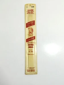 Lot de 4 aiguilles à tricoter vintage Susan Bates 10" luxite double pointe taille 9 - Photo 1/6