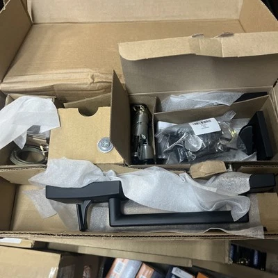 Schlage Custom Century Door Handle Lat. Lever Matte Black FC60CEN 622 ELR COL C - Image 1 of 3