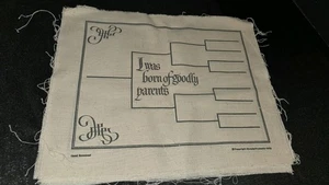 1978 Vtg. Fabric Pedigree Chart You Fill In *Banyup Born Of Goodly Parents - Picture 1 of 5