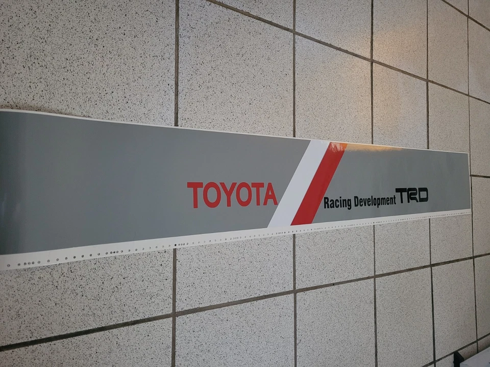 TRD RACING DEVELOPMENT WINDSHIELD GRAPHICS VINYL STICKER COLOR CEMENT GREY - Image 1 of 1