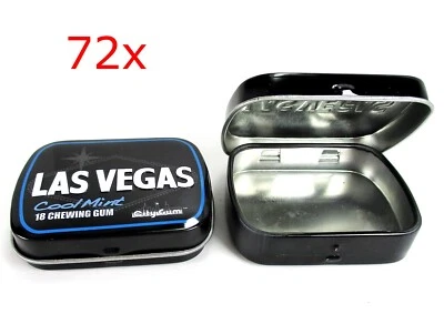 Lote de 72 Mini Caja de Lata de Metal Las Vegas 1oz Bisagras Rectangular 2 3/8" Favor de Fiesta Foto 1 de 4