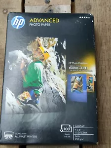 Photo Paper HP ADVANCED 100 Sheets 4X6 Q7906A Borderless ALL INKJET PRINTERS NIB - Picture 1 of 8