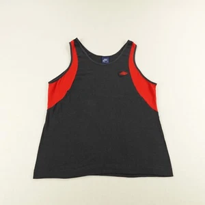 Vintage Nike Shirt Medium Black Red Air Jordan Sleeveless Tank Top Wings USA 80s - Picture 1 of 11