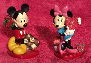 "Juego de estatuillas de 5"" Disney corazones flores de caramelo Mickey Mouse Minnie Mouse" - Imagen 1 de 7