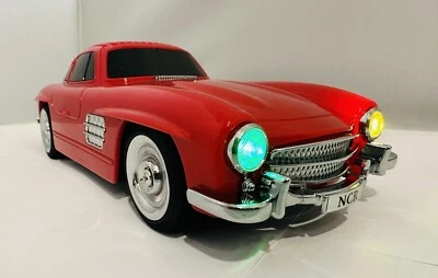 Classic Mercedes-Benz 300 Roadster Red Bluetooth Portable Speaker w/ LED Light - Image 1 of 4