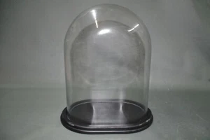 Glasdom Glasglocke Glassturz  Sockel  31 cm hoch x 22,5 cm x 11,5 cm  Uhrensturz - Bild 1 von 7