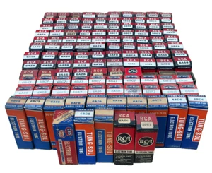 Tubos de vacío de radio/TV vintage en caja de varias marcas (lote de 125) - Imagen 1 de 7