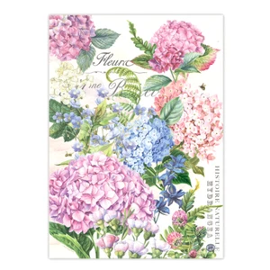 Michel Design Works Cotton Kitchen Tea Towel Floral Wild Hydrangea - NEW - Picture 1 of 1