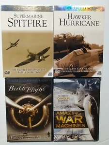 4 New DVD Lot - War Machines, Fighter Planes, Aviation History,  20 Total Hours - Picture 1 of 2