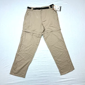 Rustic Ridge Womens Convertible Pants Shorts Size Large Adjustable Waist Khaki - Picture 1 of 12