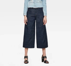G-Star 'SPIRAQ 3D HIGH WAIST CULOTTE WMN' Rinsed Ineck Denim Size W28 AU10. - Picture 1 of 6