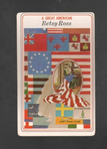 1975 Bob's Big Boy "A Great American" BETSY ROSS card #16 Excellent