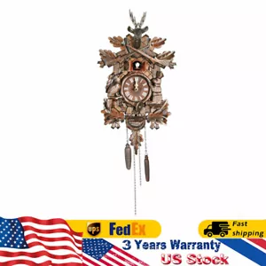 Vintage Clock German Black Forest Wooden Hunter Cuckoo Clock - Picture 1 of 9