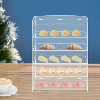 5 Tiers Acrylic Display Case Shelf Dustproof Showcase Holder For Retail Display~ - Image 1 of 4