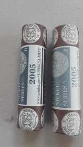 2005 P&D MINT ROLLS, WESTWARD JOURNEY NICKEL ROLLS - Bild 1 von 3