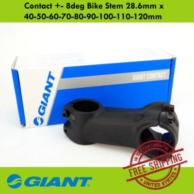 GIANT Contact +- 8deg Bike Stem 28.6mm x 40-50-60-70-80-90-100-110-120mm - Image 1 of 4