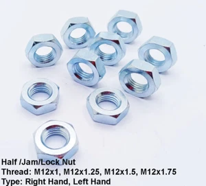 M12x1.5 Hilo para mano derecha e izquierda MEDIA TUERCA ATASCADA TUERCA DE BLOQUEO TUERCA MÉTRICA/MM - Imagen 1 de 7