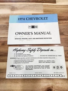 Vintage 1974 Chevrolet Operation/Safety/Maintenance Owner's Manual - Picture 1 of 6