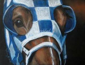 Poster Secretariat Race Horse Painting by Nancy J. Bailey, 2 Sizes - Photo 1 sur 12