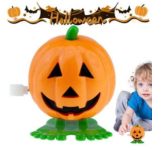 1x1.7''Pumpkin Clockwork Walking Toy Funny Wind Up Hopping Jumping Halloween Toy - Picture 1 of 11