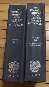 The Compact Edition of the Oxford English Dictionary in 2 volumes - Picture 1 of 5