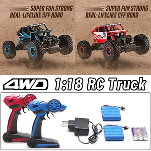 1/18 2.4G RC Monster Truck 4WD Off-Road Vehicle Remote Control Buggy Crawler Car - Picture 1 of 15