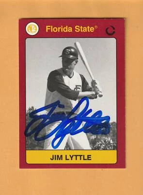 Jim Lyttle Florida State Seminoles AUTO Signed Card New York Yankees 2Z - Image 1 of 2