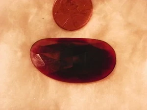 Hessonite Garnet 34.69 Carats 21.45x38.55x4.21 Checkerboard Silky Orange Brown - Picture 1 of 1