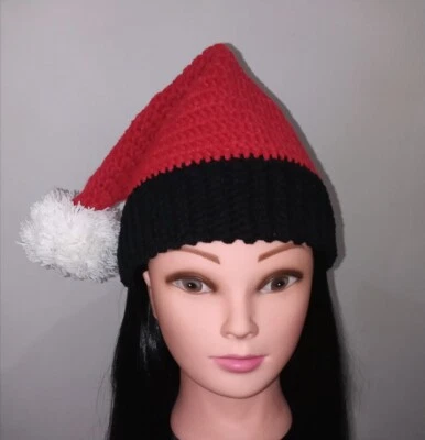 Hecho a mano tejido novedad sombreros de Papá Noel fiesta de Navidad regalo para niños Foto 1 de 4