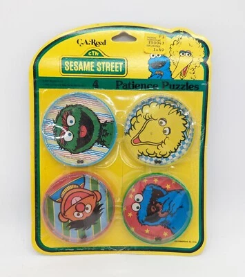 Muppets Sesame Street 1984 4 rompecabezas de paciencia raro monstruo de galletas de colección Foto 1 de 2