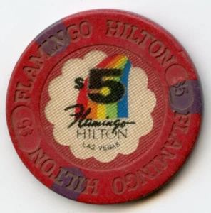 5 $ Chip vom Flamingo Hilton Las Vegas 80er Jahre veraltet - Bild 1 von 2