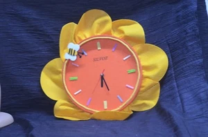 HORLOGE SYLVOZ HORLOGER HORLOGERIE MONTRE ABEILLE SOLEIL TOURNESOL EN FEUTRINE - Imagen 1 de 1