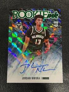 2020-21 Jordan Nwora Panini NBA Hoops Rookie Ink Green Foil Autograph #RI-JNW - Picture 1 of 2